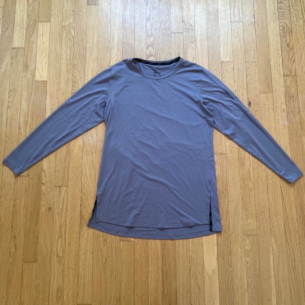 Nike Dri-Fit long sleeve gray shirt, Men's Large - Picture 2 of 7